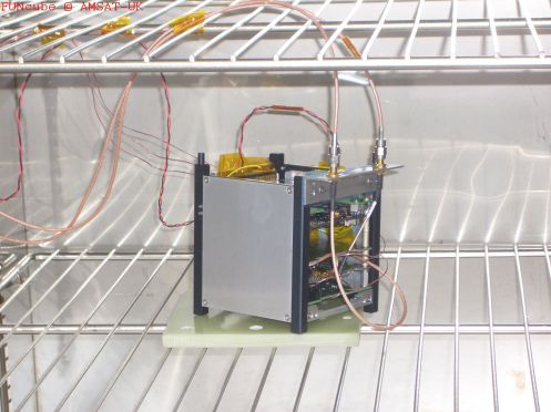 FUNcube EM in air oven at RAL July 2011 FUNcube EM in air oven at RAL July 2011